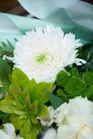 A bouquet of flowers in close-up photo