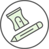 Sharpener Fillay Icon Design vector