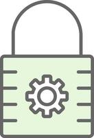 Lock Fillay Icon Design vector