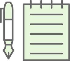 Notes Fillay Icon Design vector