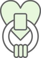 Door Knocker Fillay Icon Design vector