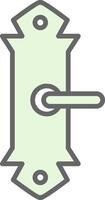Door Handle Fillay Icon Design vector