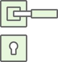 Door Handle Fillay Icon Design vector