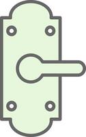 Door Lock Fillay Icon Design vector