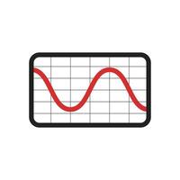 Graph flat illustration. Chart bar arrow icon. vector