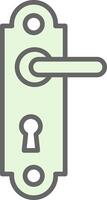 Door Handle Fillay Icon Design vector