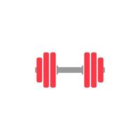 Dumbbell flat icon. Building symbol. Simple illustration weidht concept. vector
