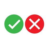 Check cross mark, great design for any purposes. Ok button circle icon. vector