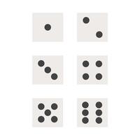 set dice on white background. Isolated sign symbol vector