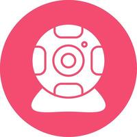 Web Cam Multi Color Circle Icon vector