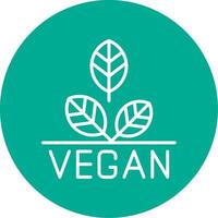 Vegan Multi Color Circle Icon vector