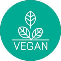 Vegan Multi Color Circle Icon vector