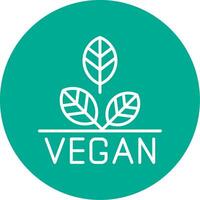 vegano multi color circulo icono vector