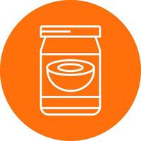 Coconut Oil Multi Color Circle Icon vector