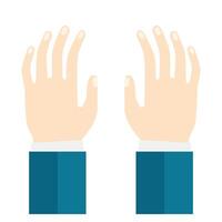 hands with gestures in flat design illustration on white background vector