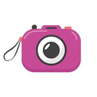 retro camera icon flat illustration of retro camera vector