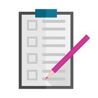 clipboard and checklist on white background vector