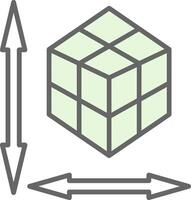 Rubik Fillay Icon Design vector