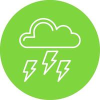 Lightning Multi Color Circle Icon vector