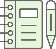 Notebook Fillay Icon Design vector