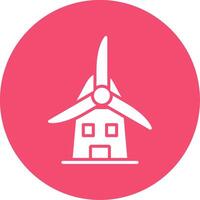 Windmill Multi Color Circle Icon vector