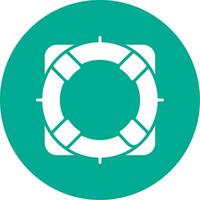 Rescue Buoy Multi Color Circle Icon vector
