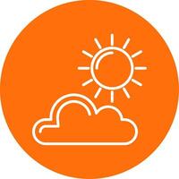 Sun Multi Color Circle Icon vector