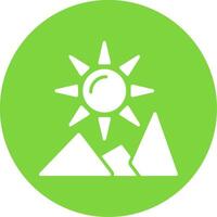 Sun Multi Color Circle Icon vector