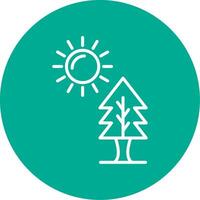 Sun Multi Color Circle Icon vector