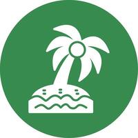 Palm Tree Multi Color Circle Icon vector