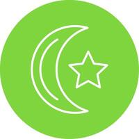 Moon Multi Color Circle Icon vector