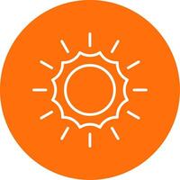 Sun Multi Color Circle Icon vector