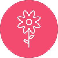 Flower Multi Color Circle Icon vector