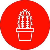 cactus multi color circulo icono vector