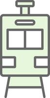 Train Fillay Icon Design vector