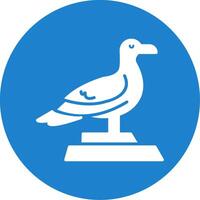 Seagull Multi Color Circle Icon vector