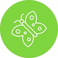 Butterfly Multi Color Circle Icon vector