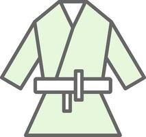 kimono relleno icono diseño vector