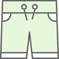 pantalones cortos relleno icono diseño vector