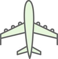 avión relleno icono diseño vector