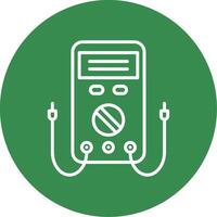 Multimeter Multi Color Circle Icon vector