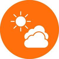 Clouds Multi Color Circle Icon vector