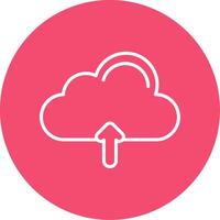Cloud Multi Color Circle Icon vector