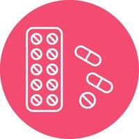 Pills Multi Color Circle Icon vector