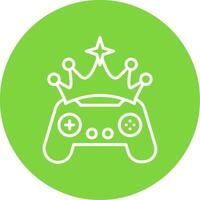 Crown Multi Color Circle Icon vector
