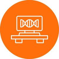 Dna Strand Multi Color Circle Icon vector