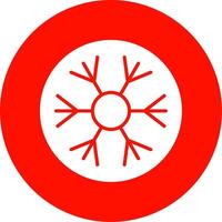 Snowflake Multi Color Circle Icon vector