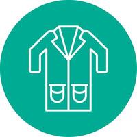 Lab Coat Multi Color Circle Icon vector