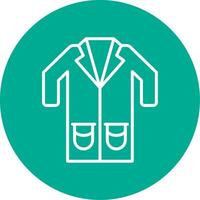 Lab Coat Multi Color Circle Icon vector