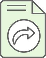 Send File Fillay Icon Design vector